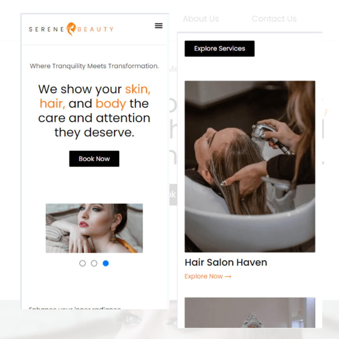 Multipage SEO Friendly Salon Site With Optimized Speed.